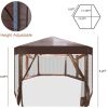 Outdoor Gazebo Patio Hexagonal Canopy Tent Sun Shade with Mosquito Netting and Carry Bag for Backyard Party