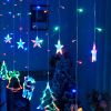 Led Christmas Elk Curtain Light Ice Strip Light Holiday Lights Red Bedroom Room Window Decorative Light String